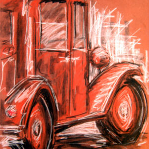 Opel P1 Oldtimer Art Pastellzeichnung Christian Anner
