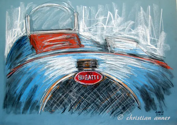 Bugatti, Front, blau