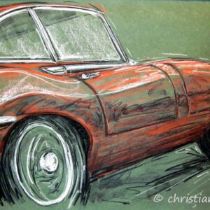 Jaguar E-Type in rot