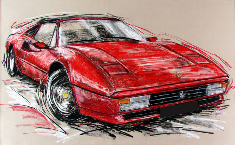 Ferrari 208 GTS Turbo oldtimer kunst art anner