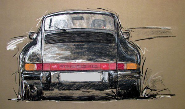 Porsche 911 oldtimer kunst art anner