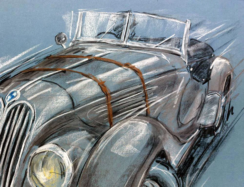 bmw-328-heck oldtimer kunst