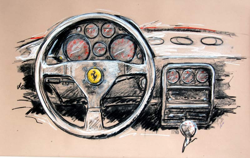 Ferrari 208 GTS Turbo oldtimer kunst art anner