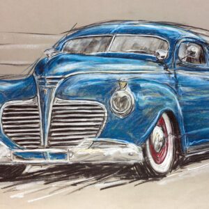 Plymouth Pastellzeichnung